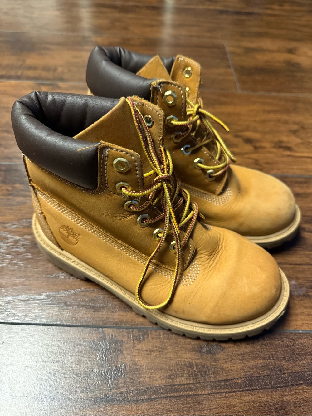 Timberland Premium Boots Kids' Wheat Brown Leather 6in Waterproof